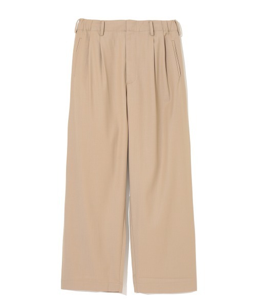 MODE COMMUTER（モードコミューター）の「[MC by HIDETAKA FUKUZONO  COLLECTION] ELASTIC WAIST TUCK PANTS（スラックス・メンズ・ベージュ/ブラック・SMALL/MEDIUM/LARGE）」の10枚目の写真