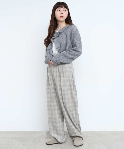 fig Ｌondon（フィグロンドン）の「CHECK 3tuck pants（その他パンツ・レディース・ブラック/グレー・1/0）」の21枚目の写真