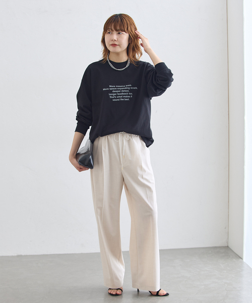 journal standard L'essage(ジャーナルスタンダードレサージュ)の「《/手洗い可能》CARREMAN ウォッシャブルパンツ(その他パンツ・レディース・ブラック/チャコールグレー/アイボリー・36/38)」の6枚目の写真