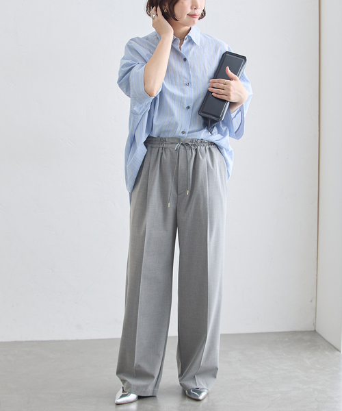 journal standard L'essage(ジャーナルスタンダードレサージュ)の「《/手洗い可能》CARREMAN ウォッシャブルパンツ(その他パンツ・レディース・ブラック/チャコールグレー/アイボリー・36/38)」の14枚目の写真