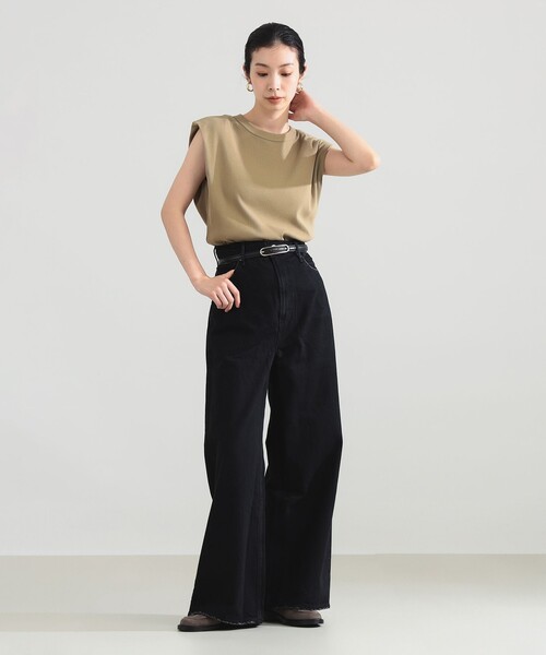 Demi-Luxe BEAMS（デミルクス ビームス）の「upper hights / THE LIAM デニムパンツ〈KURO〉（デニムパンツ・レディース・ブラック・24/25/23）」の4枚目の写真
