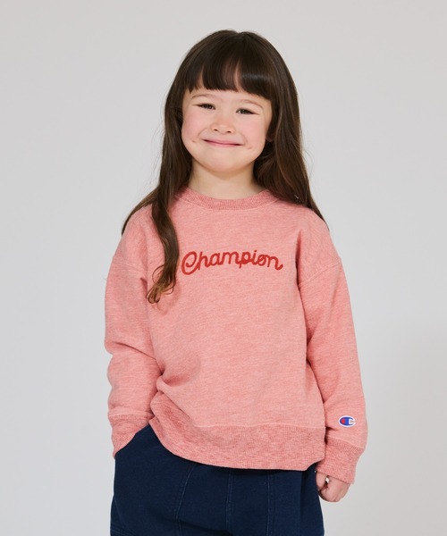 Champion(チャンピオン)の「【Champion/チャンピオン】キッズ クルーネックスウェットシャツ(Tシャツ/カットソー・キッズ・レッド/ブルー系その他/チャコール・100/110/120/130/140/150/160)」の3枚目の写真