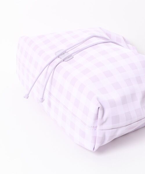 Mignonjour(ミニョンジュール)の「Mignonjour/くしゅくしゅチェック柄巾着バッグ M2963(ハンドバッグ・レディース・イエロー/パープル・FREE)」の6枚目の写真