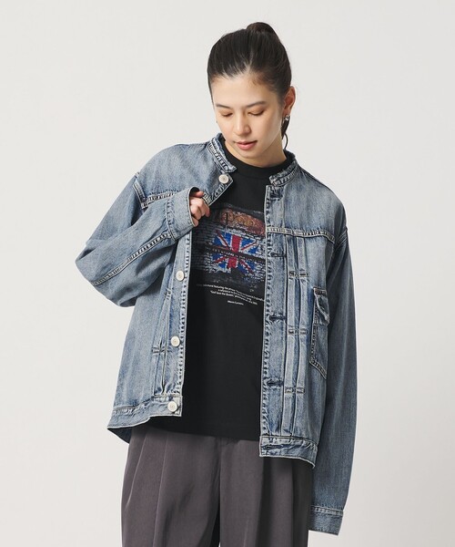 NEEDBY heritage（ニードバイヘリテージ）の「【別注】＜NEEDBY heritage＞デニム ジャケット/コバルト（その他アウター・レディース・コバルトブルー・FREE）」の2枚目の写真