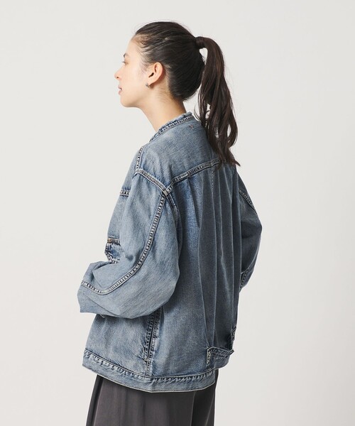 NEEDBY heritage（ニードバイヘリテージ）の「【別注】＜NEEDBY heritage＞デニム ジャケット/コバルト（その他アウター・レディース・コバルトブルー・FREE）」の3枚目の写真