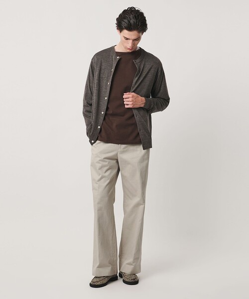 UNITED ARROWS(ユナイテッドアローズ)の「フィンクス/ジンバブエコットン ギャバピーチ ワイドパンツ(チノパンツ・メンズ・グレー系/ナチュラル・L/XL/M/S)」の6枚目の写真