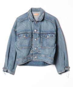 セール】Short Denim Jacket（ノーカラーコート）｜anuke（アンヌーク