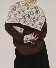 spangle lace collar blouse / スパンコールレースカラーブラウス