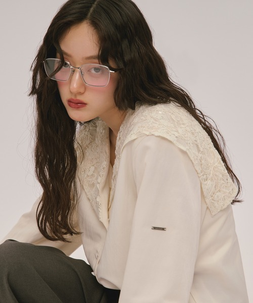 loin nuit(ロワンニュイ)の「spangle lace collar blouse / スパンコールレースカラーブラウス(シャツ/ブラウス・レディース・バーガンディー/ピンク/アイボリー・FREE)」の16枚目の写真