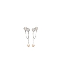 ムーンダンス パール チェーン ピアス