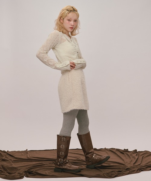 loin nuit(ロワンニュイ)の「glitter sheer knit cardigan / グリッターシアーニットカーディガン(カーディガン/ボレロ・レディース・アイボリー/ブルー/ワインレッド・FREE)」の19枚目の写真