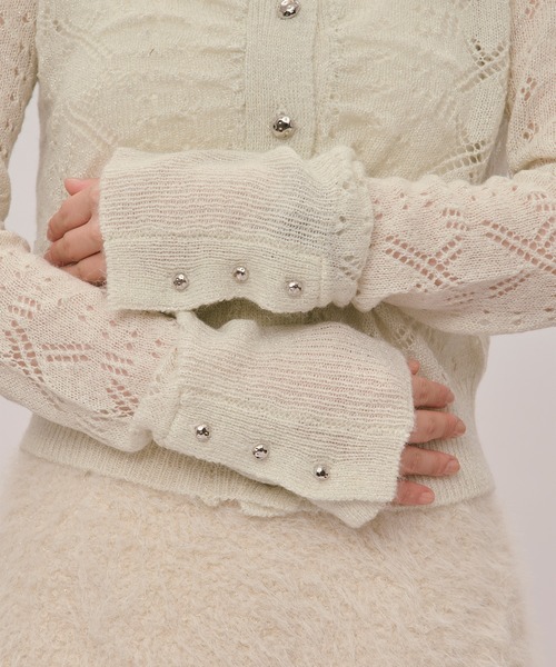 loin nuit(ロワンニュイ)の「glitter sheer knit cardigan / グリッターシアーニットカーディガン(カーディガン/ボレロ・レディース・アイボリー/ブルー/ワインレッド・FREE)」の16枚目の写真