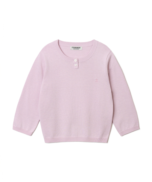 TTUDEMENT（トュードメント）の「DAILY 3/4 SLEEVE KNIT TOP_PINK（ニット/セーター・レディース・その他・FREE）」の2枚目の写真