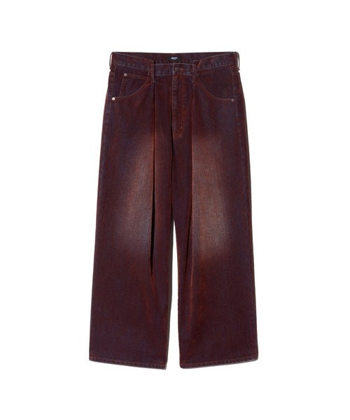 glamb(グラム)の「Gloss Flockey Denim Pants / グロスフロッキーデニムパンツ(デニムパンツ・メンズ・ブラック/ワイン・M/S/L)」の3枚目の写真