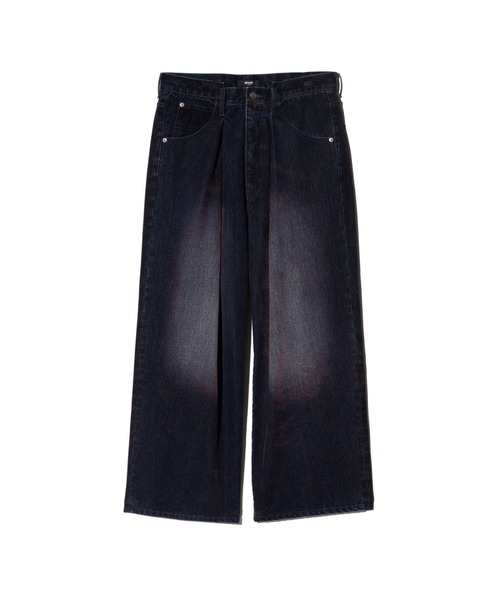 glamb(グラム)の「Gloss Flockey Denim Pants / グロスフロッキーデニムパンツ(デニムパンツ・メンズ・ブラック/ワイン・M/S/L)」の4枚目の写真
