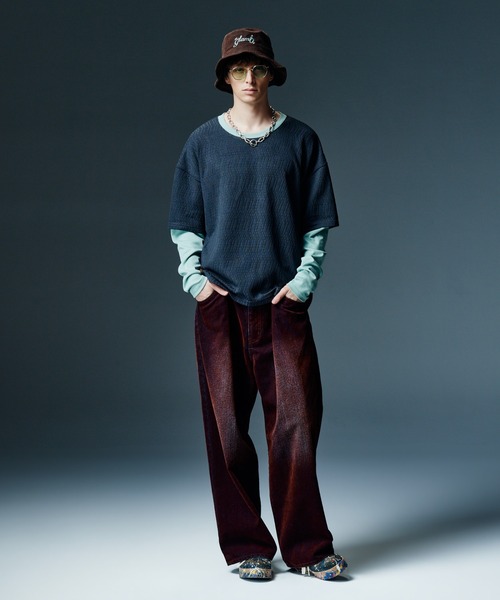 glamb(グラム)の「Gloss Flockey Denim Pants / グロスフロッキーデニムパンツ(デニムパンツ・メンズ・ブラック/ワイン・M/S/L)」の13枚目の写真