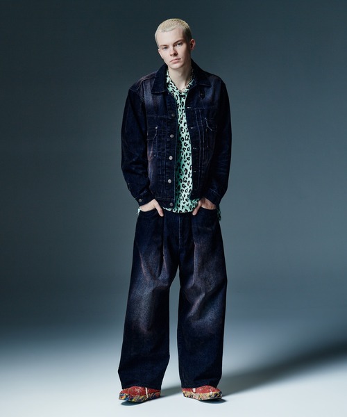 glamb(グラム)の「Gloss Flockey Denim Pants / グロスフロッキーデニムパンツ(デニムパンツ・メンズ・ブラック/ワイン・M/S/L)」の17枚目の写真