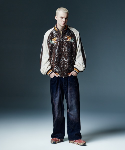 glamb(グラム)の「Gloss Flockey Denim Pants / グロスフロッキーデニムパンツ(デニムパンツ・メンズ・ブラック/ワイン・M/S/L)」の19枚目の写真