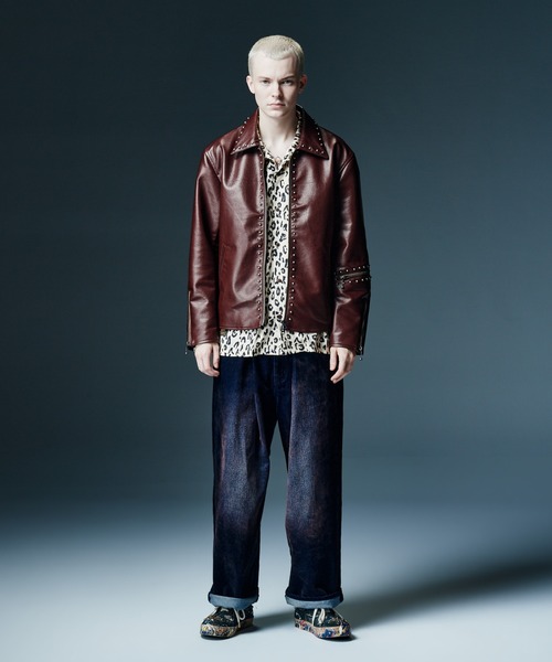 glamb(グラム)の「Gloss Flockey Denim Pants / グロスフロッキーデニムパンツ(デニムパンツ・メンズ・ブラック/ワイン・M/S/L)」の20枚目の写真