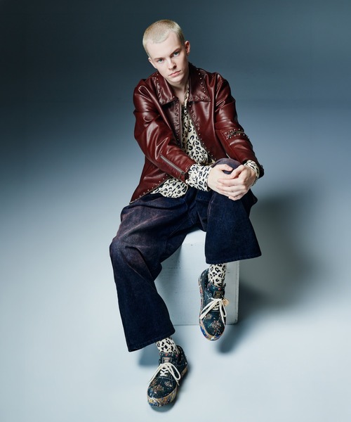 glamb(グラム)の「Gloss Flockey Denim Pants / グロスフロッキーデニムパンツ(デニムパンツ・メンズ・ブラック/ワイン・M/S/L)」の22枚目の写真