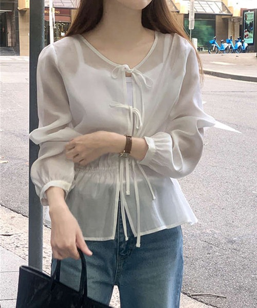 by LEGNA(バイレグナ)の「2wayシアーブラウス(シャツ/ブラウス・レディース・アイボリー/ピンクベージュ・MEDIUM/LARGE)」の17枚目の写真