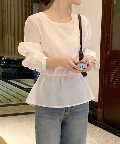 by LEGNA(バイレグナ)の「2wayシアーブラウス(シャツ/ブラウス・レディース・アイボリー/ピンクベージュ・MEDIUM/LARGE)」の18枚目の写真