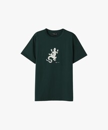 メンズ アイコニック コットン 半袖 Tシャツ "Lezard"
