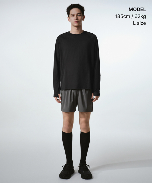 MUSINSA STANDARD（ムシンサスタンダード）の「[シティレジャー] トレイル長袖Tシャツ [ブラック]（Tシャツ/カットソー・メンズ・その他・2XL/MEDIUM/LARGE/SMALL/X-LARGE）」の3枚目の写真