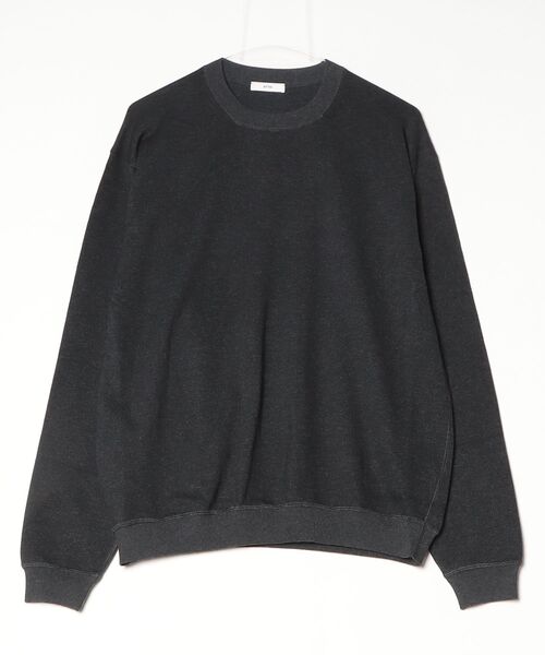 ATON(エイトン)の「ATON (エイトン)COTTON CASHMERE JACQUARD | CREW NECK SWEATER(ニット/セーター・メンズ・チャコールグレー・6/2/4)」の6枚目の写真