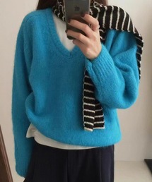 yuue' ( wear ) | Vネックルーズニットトップス(ニット/セーター)