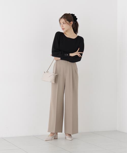 PROPORTION BODY DRESSING(プロポーションボディドレッシング)の「パフスリーブ総針トップス / 1216270907(ニット/セーター・レディース・ブラック/ホワイト系その他/ブルー・FREE)」の7枚目の写真