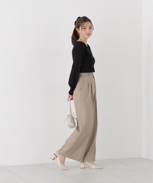 PROPORTION BODY DRESSING(プロポーションボディドレッシング)の「パフスリーブ総針トップス / 1216270907(ニット/セーター・レディース・ブラック/ホワイト系その他/ブルー・FREE)」の8枚目の写真