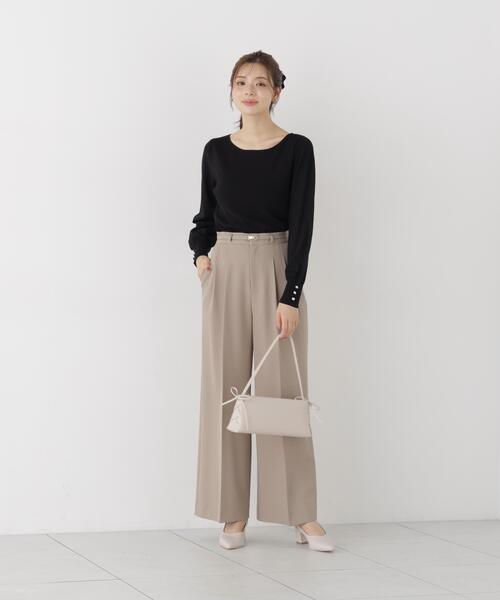 PROPORTION BODY DRESSING(プロポーションボディドレッシング)の「パフスリーブ総針トップス / 1216270907(ニット/セーター・レディース・ブラック/ホワイト系その他/ブルー・FREE)」の9枚目の写真