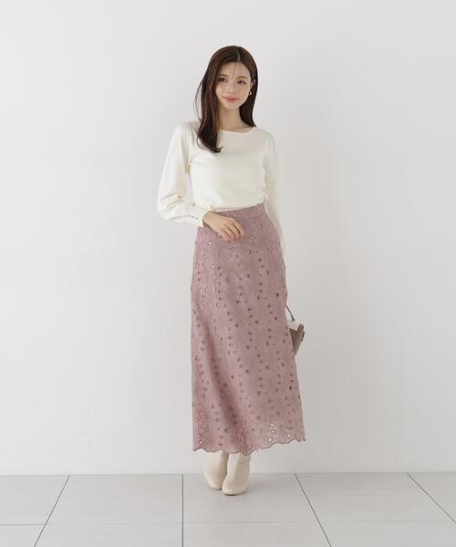 PROPORTION BODY DRESSING(プロポーションボディドレッシング)の「パフスリーブ総針トップス / 1216270907(ニット/セーター・レディース・ブラック/ホワイト系その他/ブルー・FREE)」の15枚目の写真