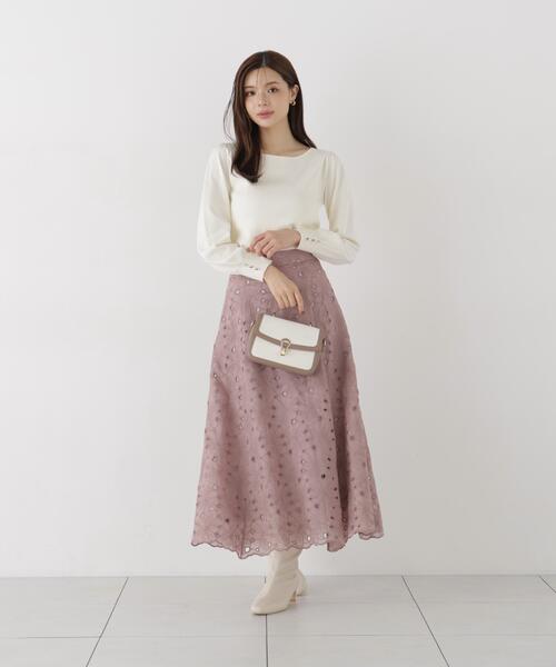 PROPORTION BODY DRESSING(プロポーションボディドレッシング)の「パフスリーブ総針トップス / 1216270907(ニット/セーター・レディース・ブラック/ホワイト系その他/ブルー・FREE)」の16枚目の写真