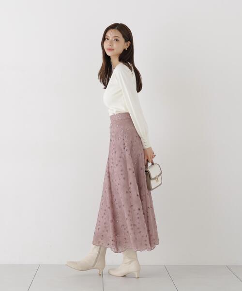 PROPORTION BODY DRESSING(プロポーションボディドレッシング)の「パフスリーブ総針トップス / 1216270907(ニット/セーター・レディース・ブラック/ホワイト系その他/ブルー・FREE)」の17枚目の写真