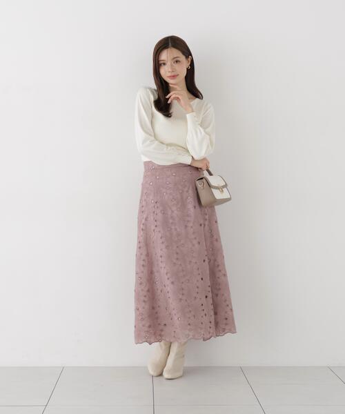 PROPORTION BODY DRESSING(プロポーションボディドレッシング)の「パフスリーブ総針トップス / 1216270907(ニット/セーター・レディース・ブラック/ホワイト系その他/ブルー・FREE)」の18枚目の写真