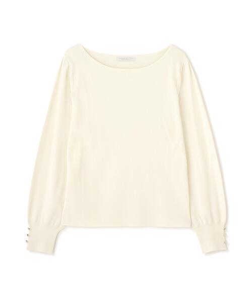 PROPORTION BODY DRESSING(プロポーションボディドレッシング)の「パフスリーブ総針トップス / 1216270907(ニット/セーター・レディース・ブラック/ホワイト系その他/ブルー・FREE)」の21枚目の写真