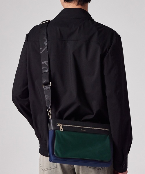 Paul Smith(ポールスミス)の「ブランデッドナイロン ショルダーバッグ【553458 N311S】(ショルダーバッグ・メンズ・ネイビー/ブラック/グレイッシュベージュ・FREE)」の16枚目の写真