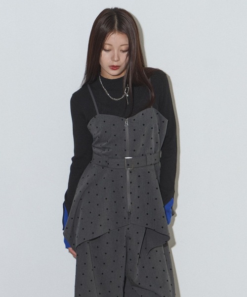 PAGEBOY(ページボーイ)の「リンクセットZIPベルトキャミ【セットアップ対応】(キャミソール・レディース・ブラック/ドット・FREE)」の20枚目の写真
