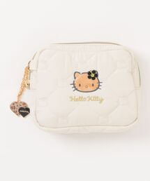 sanrio（サンリオ）の「【sanrio characters/サンリオキャラクターズ】 日焼けレオパード ハローキティ チャーム付き ポーチ（ポーチ）」