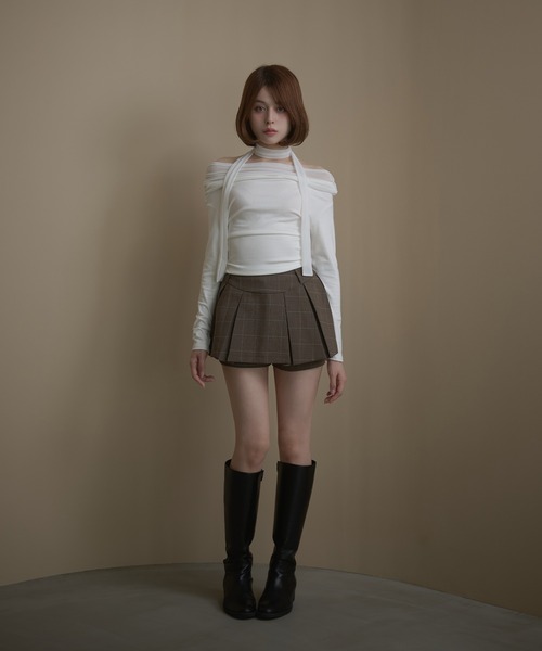 M DOLLY（エムドリー）の「Sheer Chloe tops / シアークロエトップス（Tシャツ/カットソー・レディース・ブラック/アイボリー・FREE）」の13枚目の写真