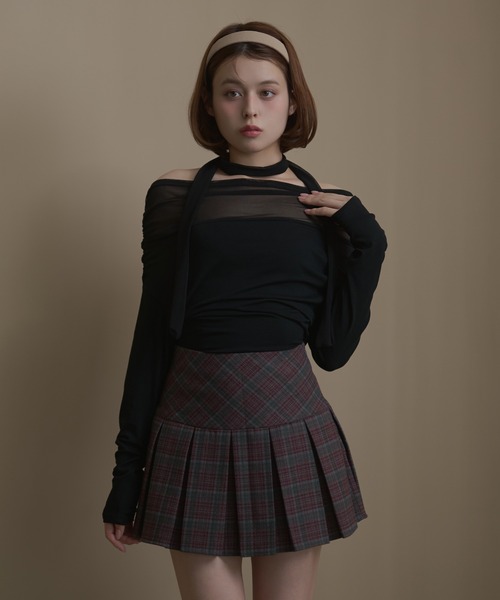 M DOLLY（エムドリー）の「Sheer Chloe tops / シアークロエトップス（Tシャツ/カットソー・レディース・ブラック/アイボリー・FREE）」の14枚目の写真