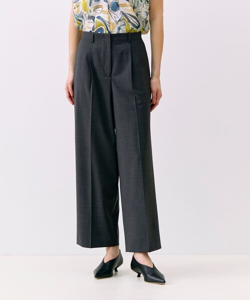 TOMORROWLAND collection(トゥモローランドコレクション)の「ライトポリエステルウールトロピカル タックストレートパンツ(その他パンツ・レディース・ダークグレー/ライトブラウン・36/34)」の14枚目の写真
