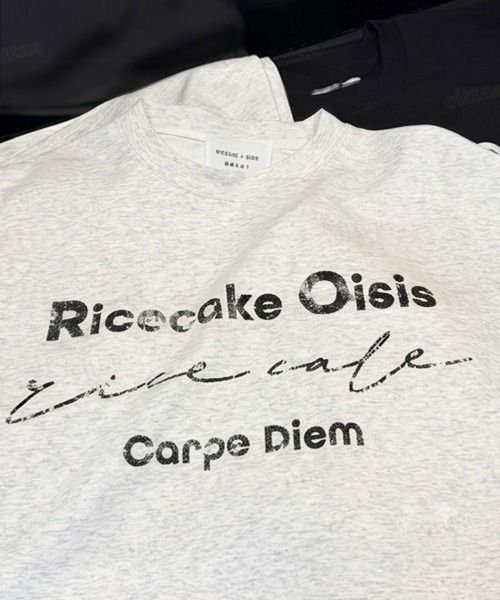 Dalfwin（ダールフィン）の「Ricecakeかすれロゴ長袖ロング丈ワンピース（ワンピース・レディース・ブラック/グレー・FREE）」の13枚目の写真