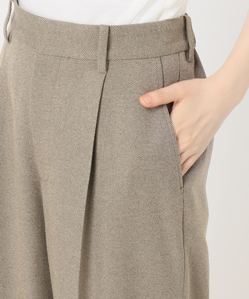 IENA（イエナ）の「《/セットアップ対応可》ツイルメランジセミワイドパンツ（スラックス・レディース・ブラウン/ベージュ・38/40/34/36）」の12枚目の写真