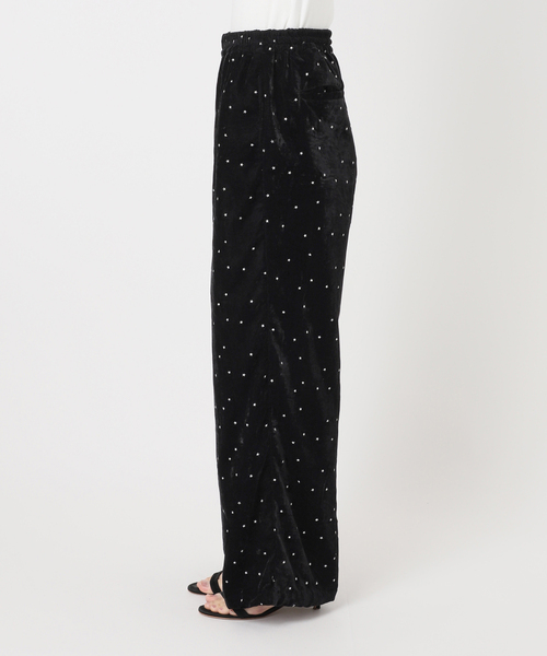 Spick & Span(スピックアンドスパン)の「VIAN / ヴィアン スターダストグリッターベルベットイージーワイドパンツ(その他パンツ・レディース・ブラック/ネイビー・38)」の7枚目の写真