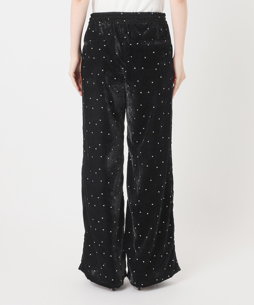 Spick & Span(スピックアンドスパン)の「VIAN / ヴィアン スターダストグリッターベルベットイージーワイドパンツ(その他パンツ・レディース・ブラック/ネイビー・38)」の8枚目の写真