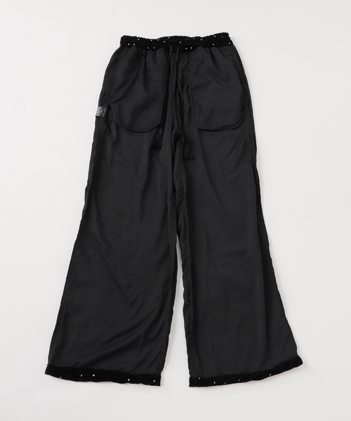 Spick & Span(スピックアンドスパン)の「VIAN / ヴィアン スターダストグリッターベルベットイージーワイドパンツ(その他パンツ・レディース・ブラック/ネイビー・38)」の17枚目の写真