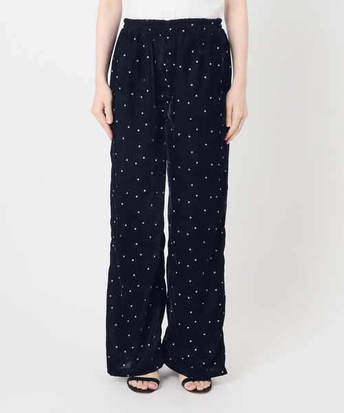 Spick & Span(スピックアンドスパン)の「VIAN / ヴィアン スターダストグリッターベルベットイージーワイドパンツ(その他パンツ・レディース・ブラック/ネイビー・38)」の20枚目の写真